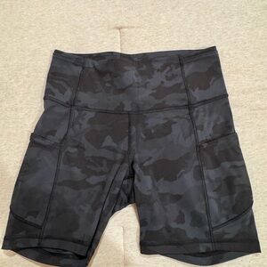 Lululemon Athletica Black Bike Shorts High Waist Stretch